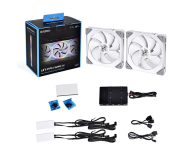 LIAN LI UNI FAN SL140 RGB PWM White Dual Pack 2x140mm UF-SL140-2W - 641554 - zdjęcie 6